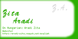 zita aradi business card
